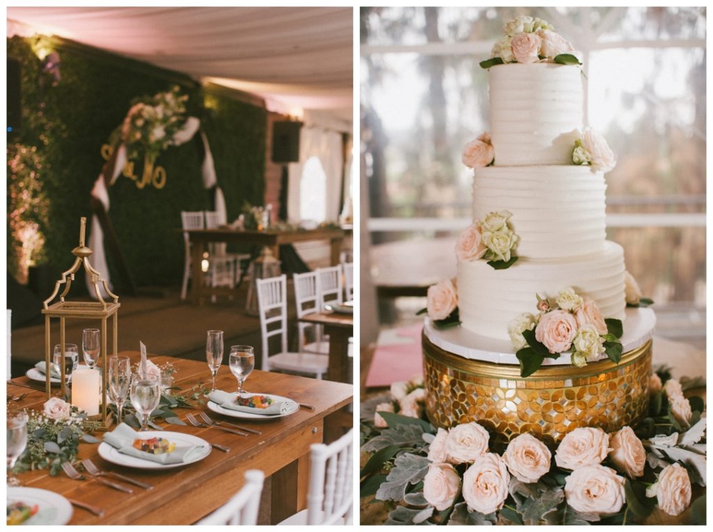 simple wedding cake wedding table decor