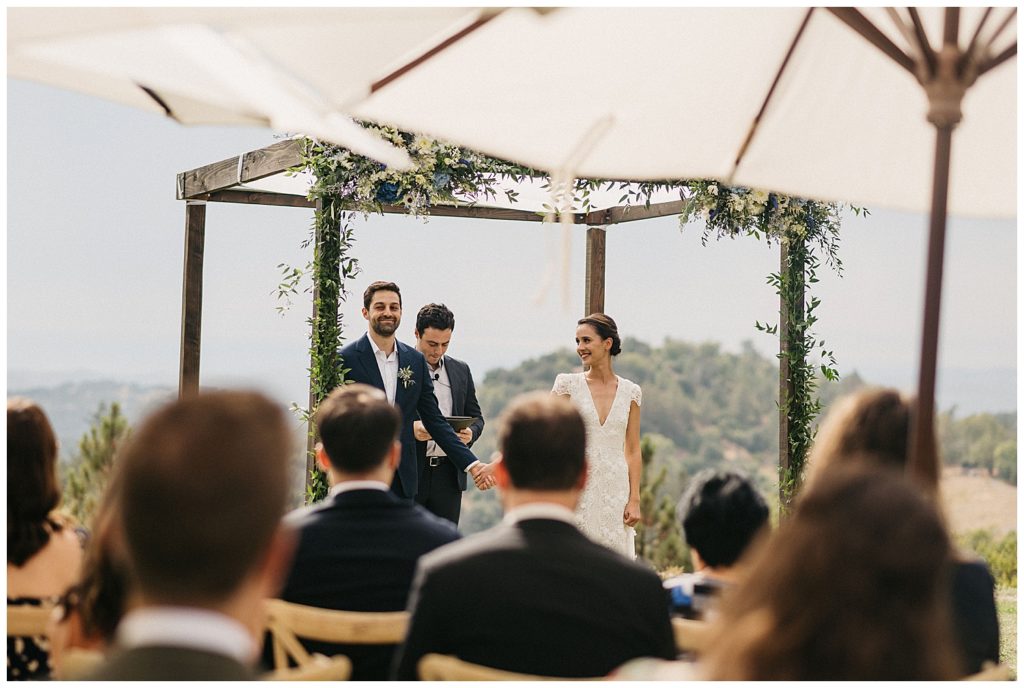 outdoor mountain wedding ceremony 