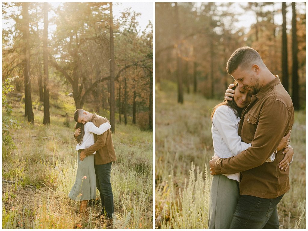 Mount Laguna California outdoor forest engagement session