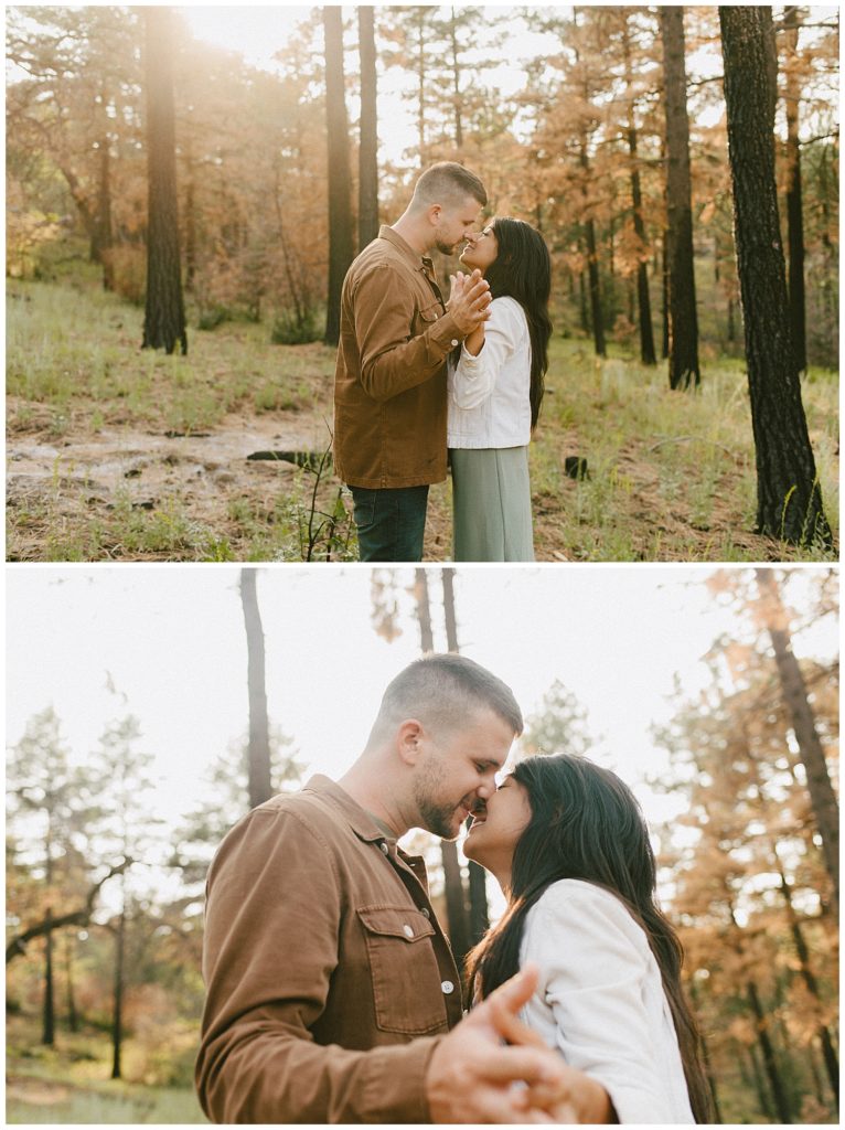 Mount Laguna California outdoor forest engagement session - golden hour engagement session