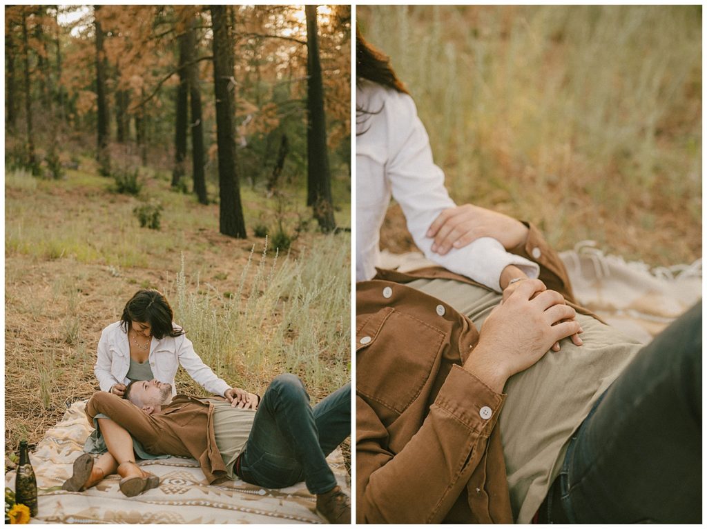 outdoor california engagement session location - picnic engagement