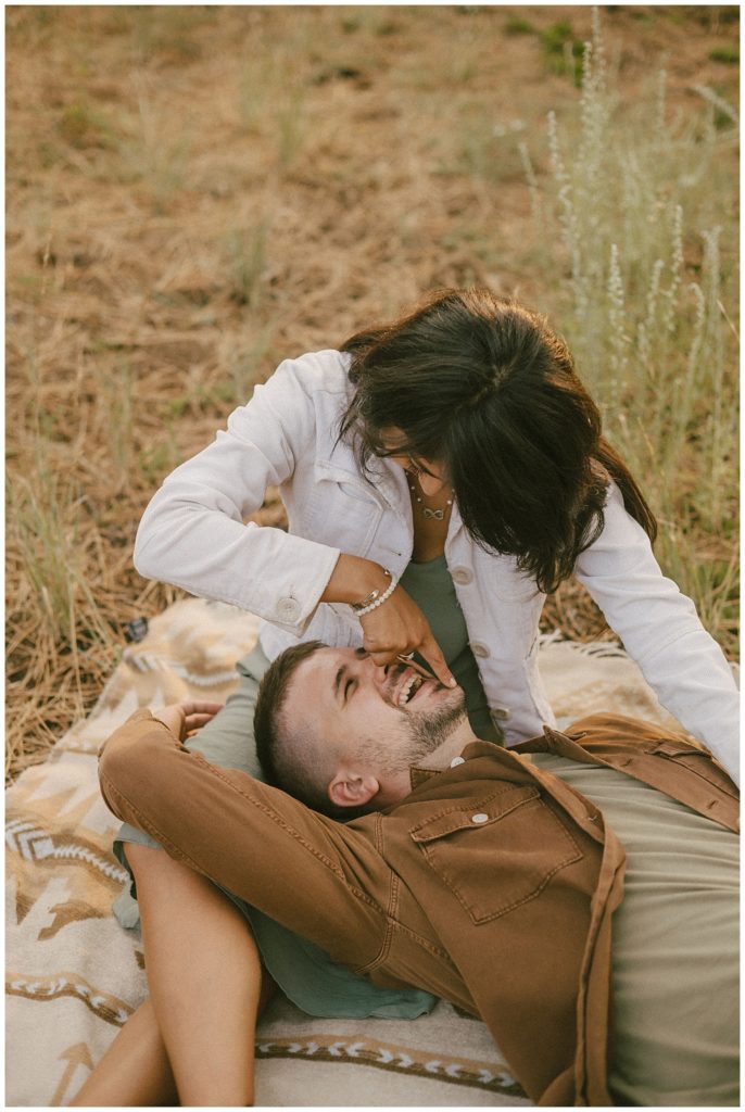 outdoor california engagement session location - picnic engagement