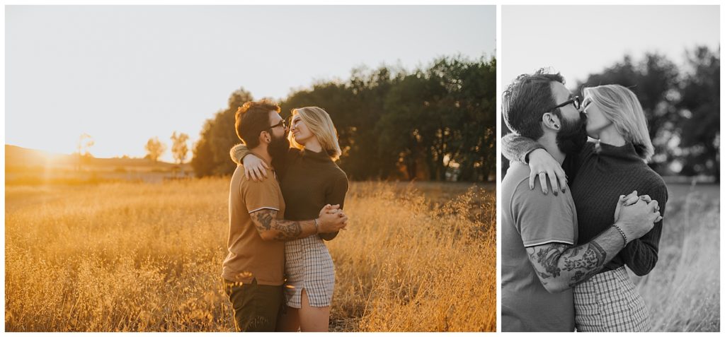 outdoor engagement photos - nature engagement session - adventure engagement session - mountain engagement photos - san diego engagement photographer - socal engagement photographer - san diego wedding photographer - nighttime engagement photos - sunset engagment photos - golden hour engagement pictures