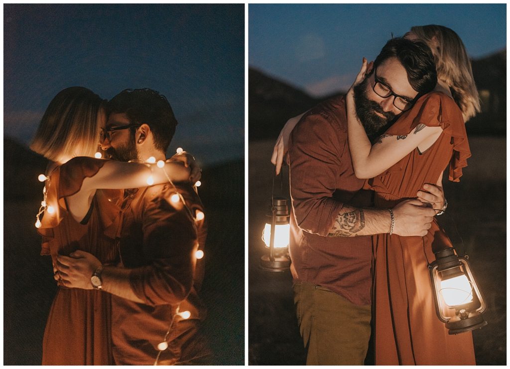 iron mountain engagement session - outdoor engagement photos - nature engagement session - adventure engagement session - mountain engagement photos - san diego engagement photographer - socal engagement photographer - san diego wedding photographer - nighttime engagement photos