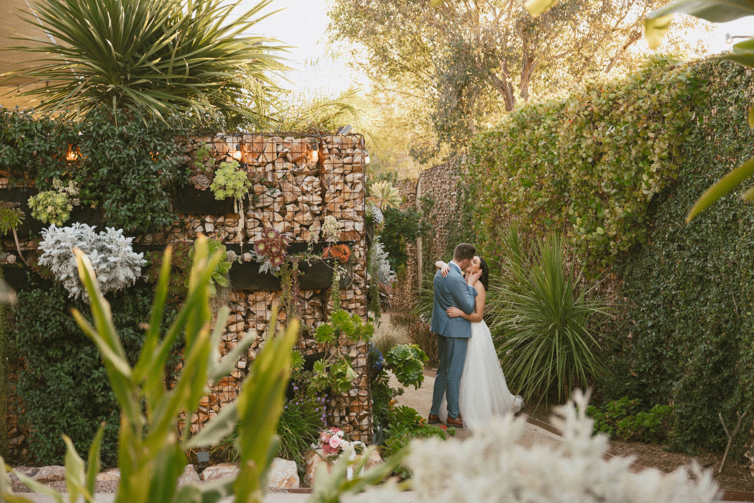 San Diego river garden wedding in california
